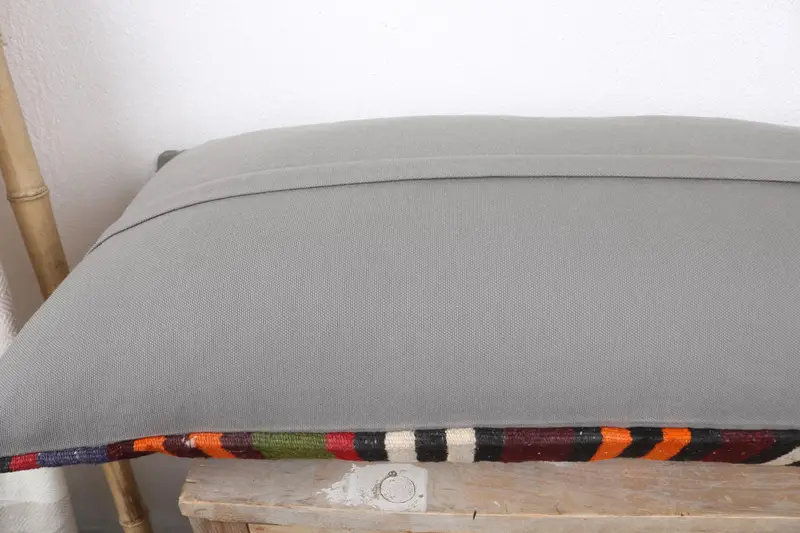 Vintage Cushion Cover, Pillow Case, 16x48 Red Cushion, Home Decor Pillow, Knitted Cushion Case, Turkish Pillow, Sofa Pillow Case, Kilim Pillow Cover - 6