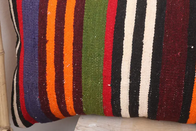 Vintage Cushion Cover, Pillow Case, 16x48 Red Cushion, Home Decor Pillow, Knitted Cushion Case, Turkish Pillow, Sofa Pillow Case, Kilim Pillow Cover - 3