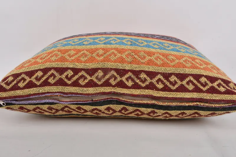 Gift Pillow, Cushion, Turkish Kilim Pillow, 20x28 Orange Pillow Sham, Vintage Kilim Pillow Cushion, Kilim Pillow Cover, Neutral Throw Pillow Case - 5