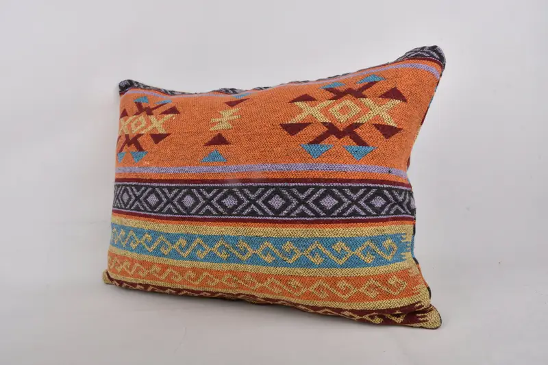 Gift Pillow, Cushion, Turkish Kilim Pillow, 20x28 Orange Pillow Sham, Vintage Kilim Pillow Cushion, Kilim Pillow Cover, Neutral Throw Pillow Case - 3