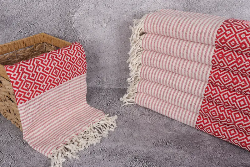 Wedding Towel, Oversized Beach Towel, Gym Towel, Thin towel, Organic towel, 76x38 Cotton Diamond Towel, Bridal Gifts, Turkish Towel USA, Scarf Towel - 3