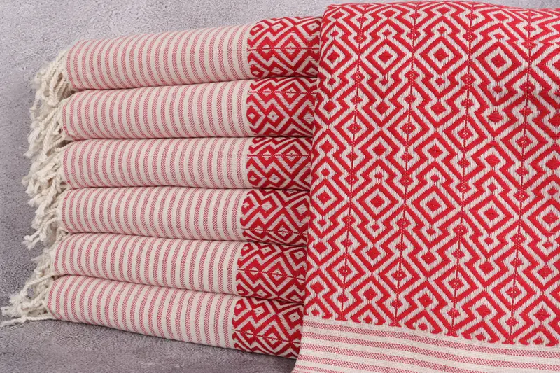 Wedding Towel, Oversized Beach Towel, Gym Towel, Thin towel, Organic towel, 76x38 Cotton Diamond Towel, Bridal Gifts, Turkish Towel USA, Scarf Towel - 1