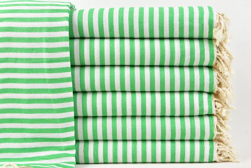 104x76 Cotton Striped Towel, Bachelorette Party Favors, Aesthetic Blanket, Wedding Favors, Woven Throw Blanket, Handmade Gift, Turkish Beach Blanket - 1