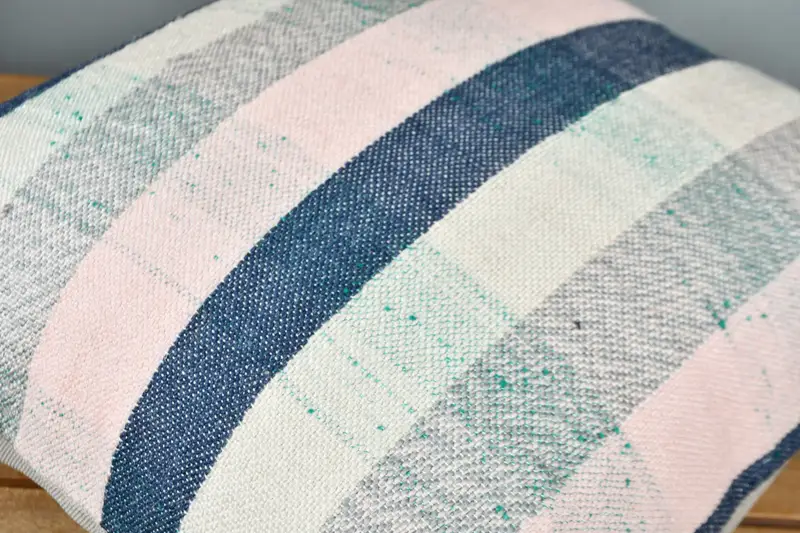 16x16 Blue Pillow Cover, Pillow Case, Throw Kilim Pillow, Handmade Kilim Cushion, Interior Designer Pillow, Turkish Bench Cushion Cover - 4