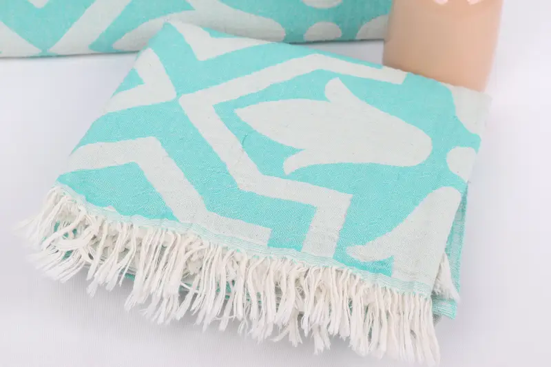 Valentines Day Gift, Handmade Gift, Scarf Towel, Custom Turkish Towel, 68x36 Cotton Tulip Patterned Towel, Quick-Dry Beach Towel, Quick-dry towel - 6