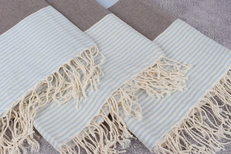 Lightweight Turkish towel, Beach Towel Bulk, 68x40 Cotton Striped Towel, Valentines Day Gift For Him, Turkish towel, Luxury Beach Towel, Guest Towel - 5