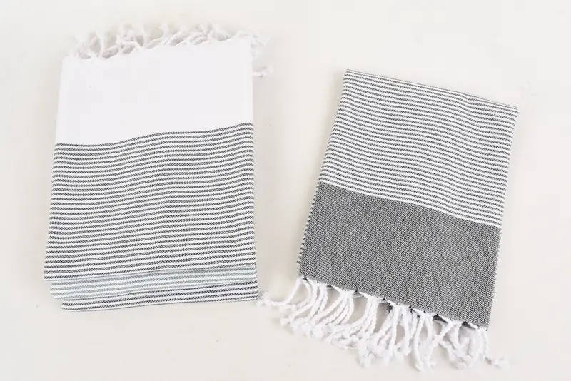 Monogram Hand Towel, 40x18 Cotton Striped Towel, Wedding Favors, Custom Name Towel, Guest Towel, Bridal Gifts, Personalized Kitchen Towel, Spa Towel - 8