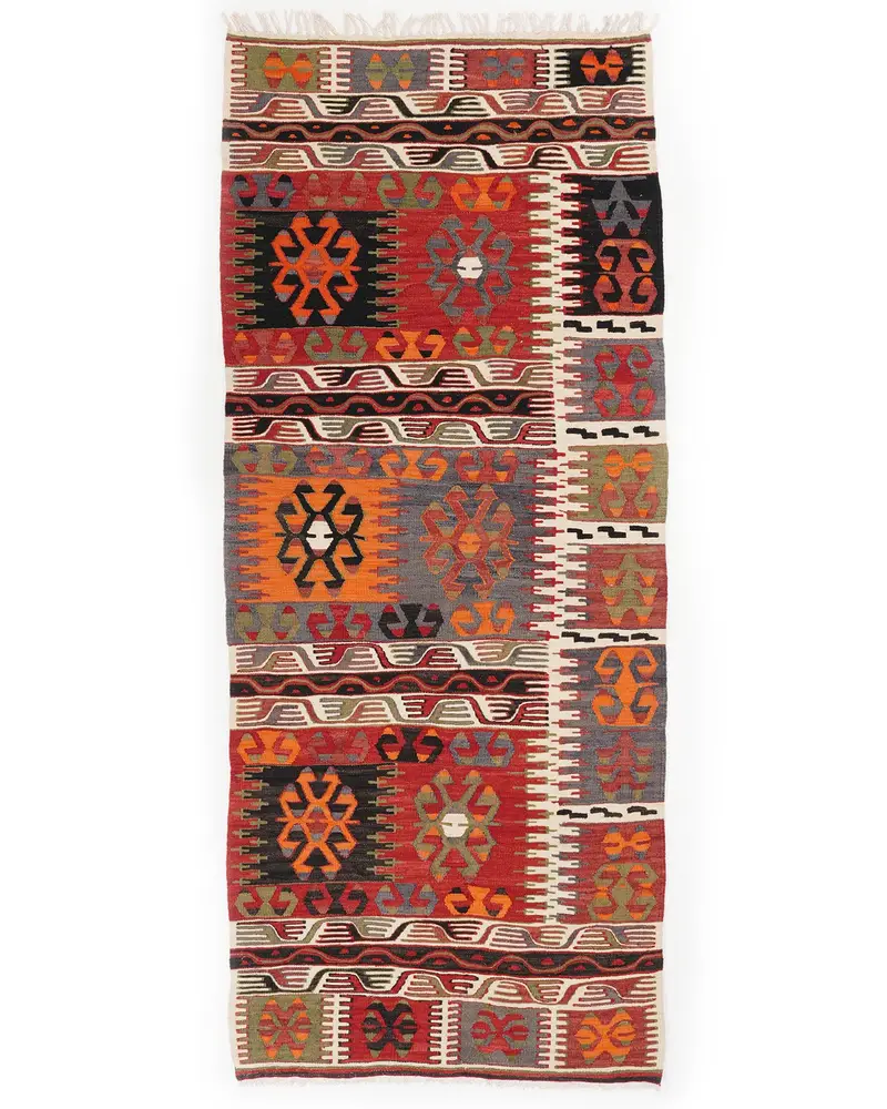 Canlı Turuncu Halı, 3,2x7,9 ft Düz Renk Elegance