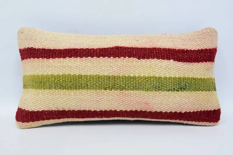 Überwurf 8x16 Zoll Kissenbezug, Beige Geschenk gestreifter Kissenbezug - 1