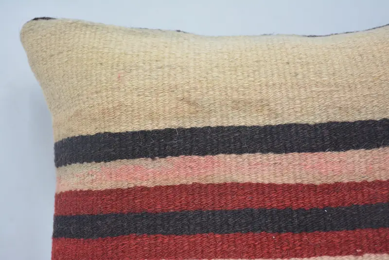 Southwestern Cushion Case, Pillow for Sofa, Pillow Cover, 14x14 Beige Cushion Case, Kilim Cushion Sham, Interior Designer Pillow - 2