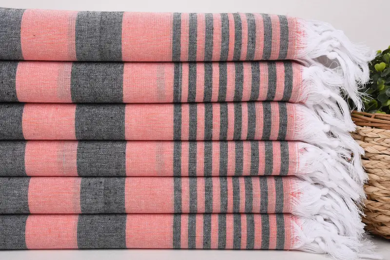 68x36 Cotton Striped Towel, Decorative Towel, Bachelorette Party Decorations, Turkish towel, Gym Towel, Sand-free towel, Peshtemal Towel, Home Gift - 2