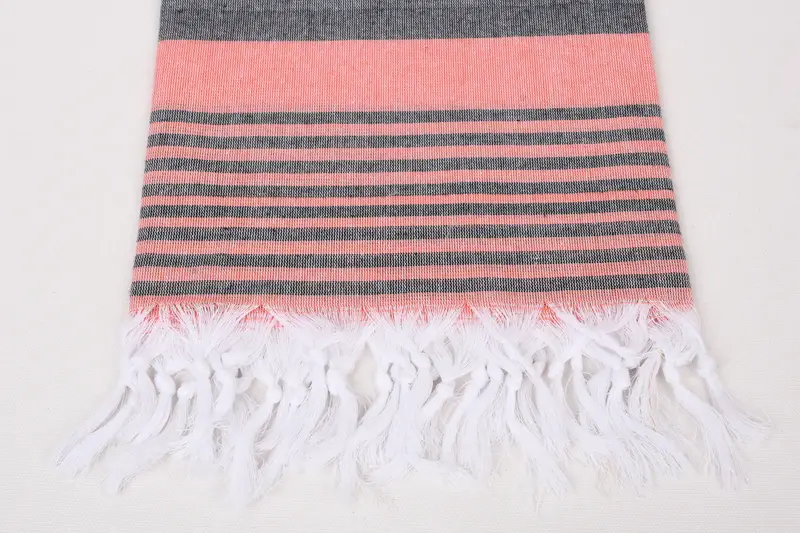 68x36 Cotton Striped Towel, Decorative Towel, Bachelorette Party Decorations, Turkish towel, Gym Towel, Sand-free towel, Peshtemal Towel, Home Gift - 3