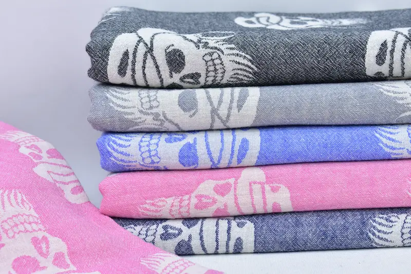 Toalla estampada de calavera de algodón 70x36, regalos de despedida de soltera, regalo para novio, regalos personalizados, regalo de aniversario de bodas, toalla de regalos de boda - 2