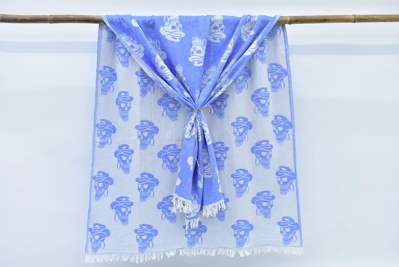 Toalla estampada de calavera de algodón 70x36, regalos de despedida de soltera, regalo para novio, regalos personalizados, regalo de aniversario de bodas, toalla de regalos de boda - 6
