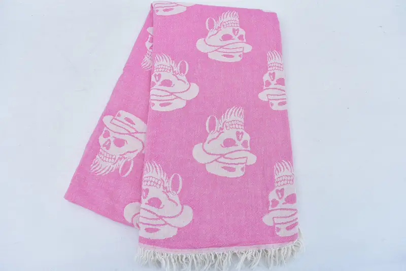Toalla estampada de calavera de algodón 70x36, regalos de despedida de soltera, regalo para novio, regalos personalizados, regalo de aniversario de bodas, toalla de regalos de boda - 4