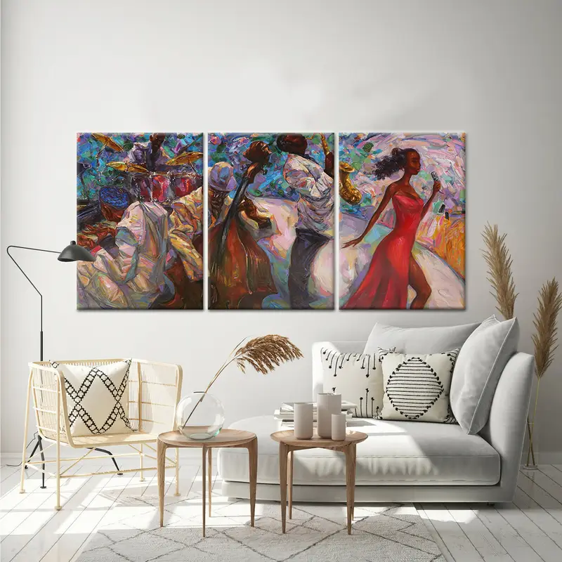 Abstract Jazz Art, African American Art, Jazz Art, Music Wall Art, Musical Wall Art, Jazz Club, Jazz Singer, Musician, Saxophone, Pianist, - 4