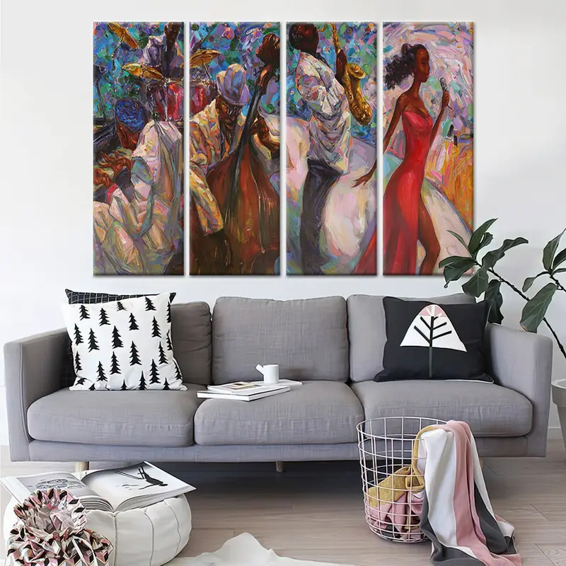 Abstract Jazz Art, African American Art, Jazz Art, Music Wall Art, Musical Wall Art, Jazz Club, Jazz Singer, Musician, Saxophone, Pianist, - 5
