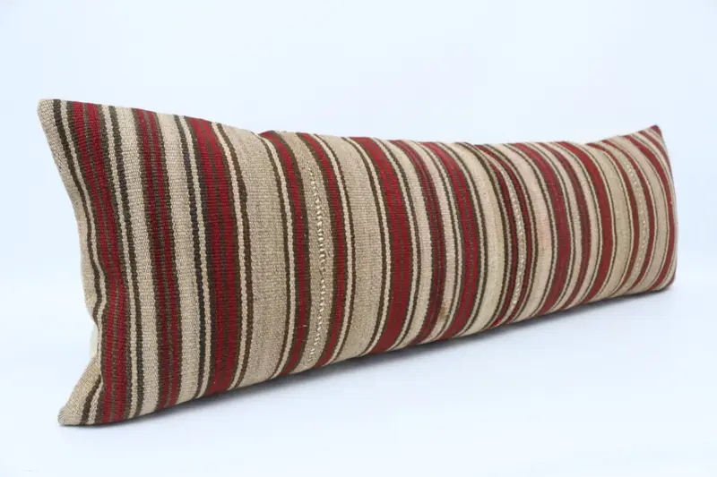 Kilim Pillow, Cushion Cover, Kilim Cushion Sham, Outdoor Patio Cushion Case, 16x48 Red Pillow Cover, Pillow for Couch, Outdoor Cushion Cover - 3