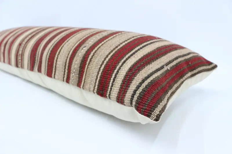 Kilim Pillow, Cushion Cover, Kilim Cushion Sham, Outdoor Patio Cushion Case, 16x48 Red Pillow Cover, Pillow for Couch, Outdoor Cushion Cover - 6