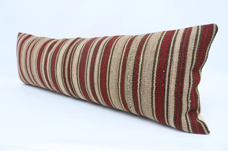 Kilim Pillow, Cushion Cover, Kilim Cushion Sham, Outdoor Patio Cushion Case, 16x48 Red Pillow Cover, Pillow for Couch, Outdoor Cushion Cover - 4
