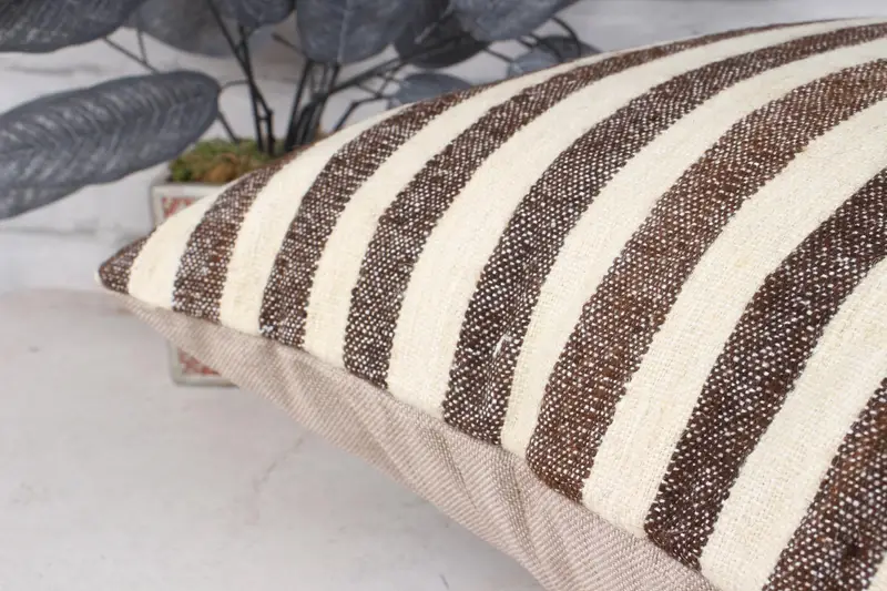 18x18 Beige Pillow Case, Vintage Kilim Throw Pillow, Car Cushion Cover, Armchair Pillow Case, Interior Designer Pillow, Boho Pillow, Cushion Case - 7