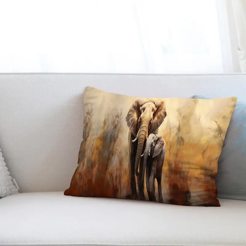 Kissen mit Elefantenmuster: Modernes Wildtierdekor für Zuhause