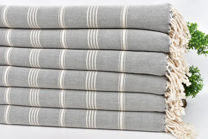 Gift For Mom, Bachelorette Gifts, Beach Towel Bulk, 70x40 Cotton Striped Towel, Oversized lightweight Turkish bath towel USA, Peshtemal Towel - 3