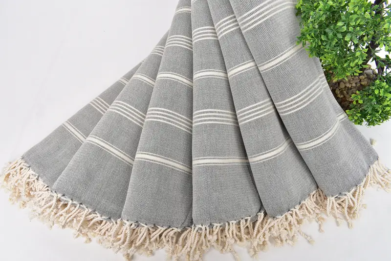 Gift For Mom, Bachelorette Gifts, Beach Towel Bulk, 70x40 Cotton Striped Towel, Oversized lightweight Turkish bath towel USA, Peshtemal Towel - 4