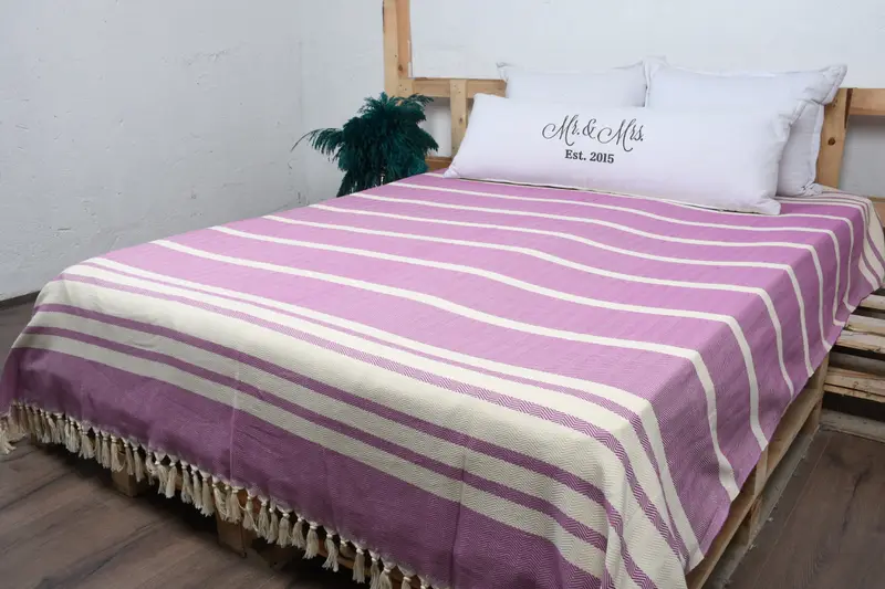 Gewebte Decke, türkische Stranddecke, Hauswarminggeschenk, Junggesellenpartygeschenke, 96x80 Baumwollfischbone Handtuch, Junggesellenparty Gefälligkeiten - 8