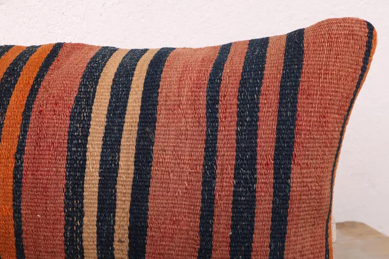 Antique Pillows, Kilim Cushion Sham, 12x20 Red Cushion Cover, Living Room Throw Cushion, Throw Kilim Pillow, Pillow, Neutral Cushion Cover - 5