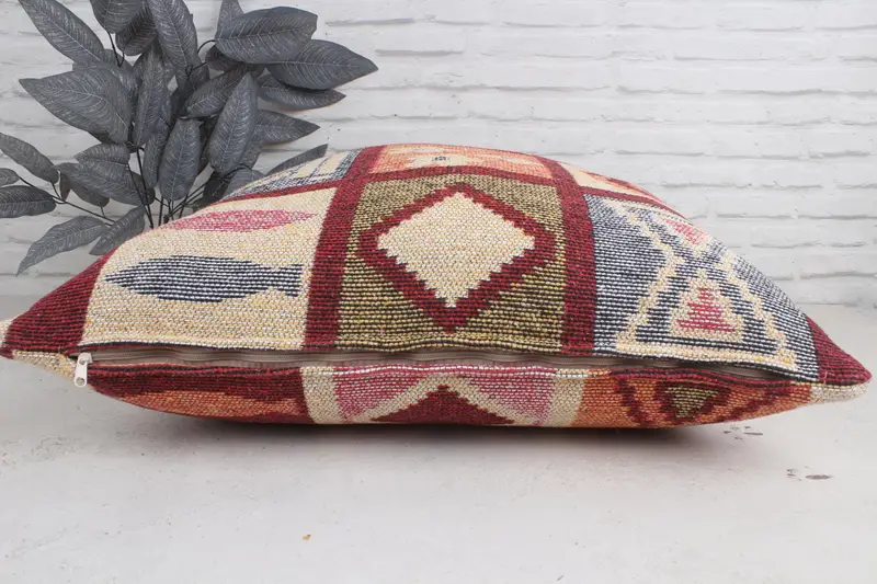Interior Designer Pillow, Garden Pillow Cover, Pillow for Couch, Pillow Case, 28x28 Beige Cushion Cover, Kilim Pillow Cover - 5