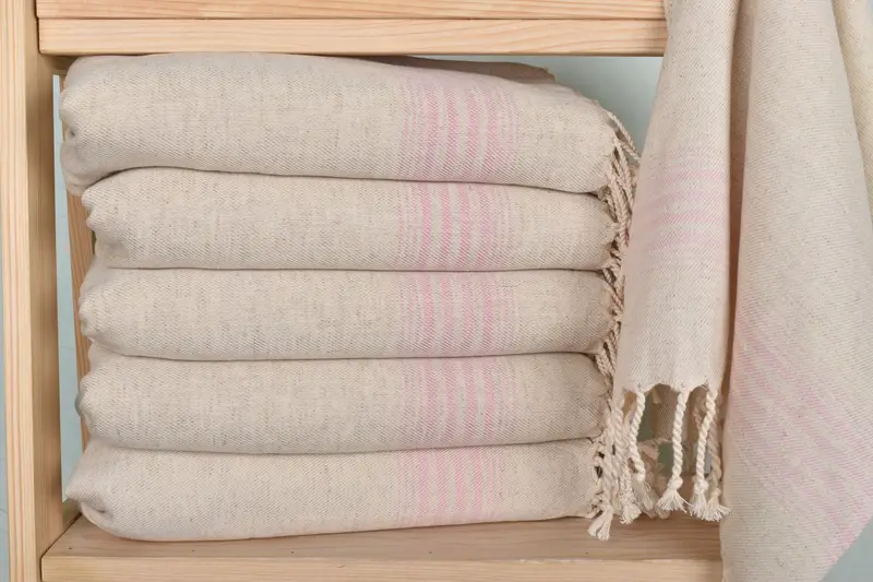 Merry Christmas Gifts, Monogram Hand Towel, Spa Towel, Wedding Favors, Turkish Towel Monogram, 36x18 Linen Striped Towel, Turkish Towel Hand Towel - 2