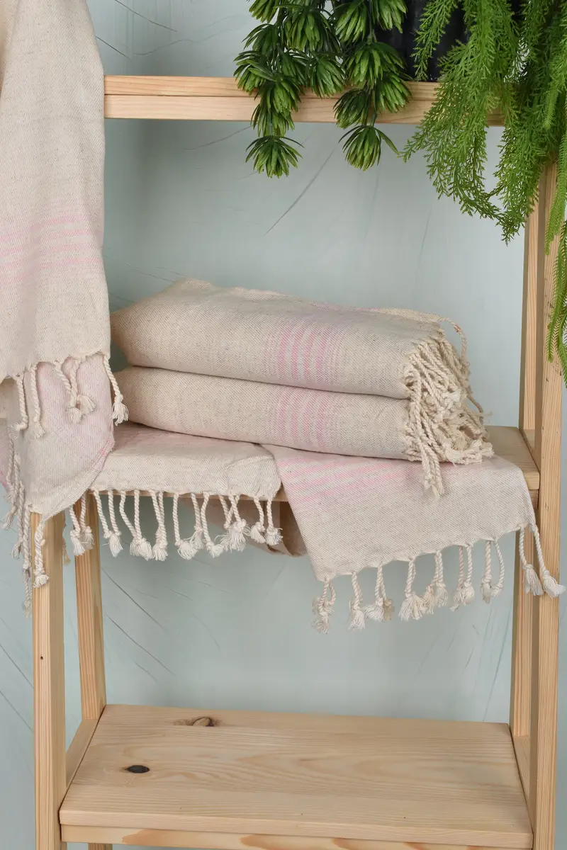 Merry Christmas Gifts, Monogram Hand Towel, Spa Towel, Wedding Favors, Turkish Towel Monogram, 36x18 Linen Striped Towel, Turkish Towel Hand Towel - 6