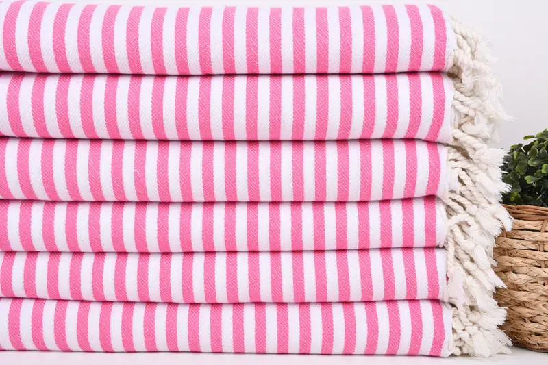 Organic Towel, Turkish towel, Turkish beach towel, Boyfriend Christmas Gift, Turkish Beach Towel Monogram, Hammam towel, 70x40 Cotton Striped Towel - 2