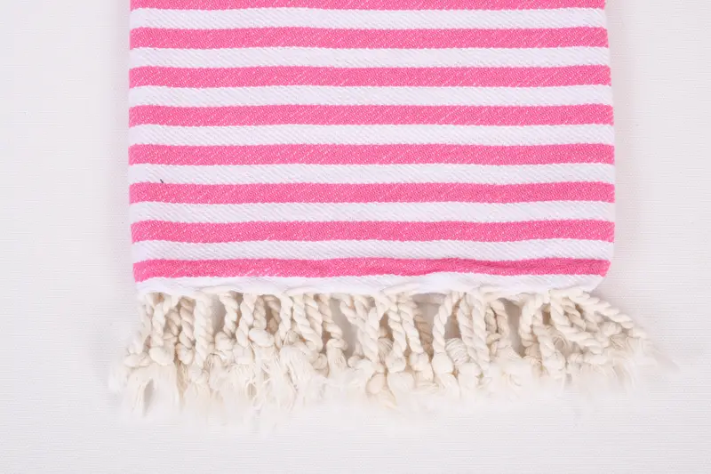 Organic Towel, Turkish towel, Turkish beach towel, Boyfriend Christmas Gift, Turkish Beach Towel Monogram, Hammam towel, 70x40 Cotton Striped Towel - 3