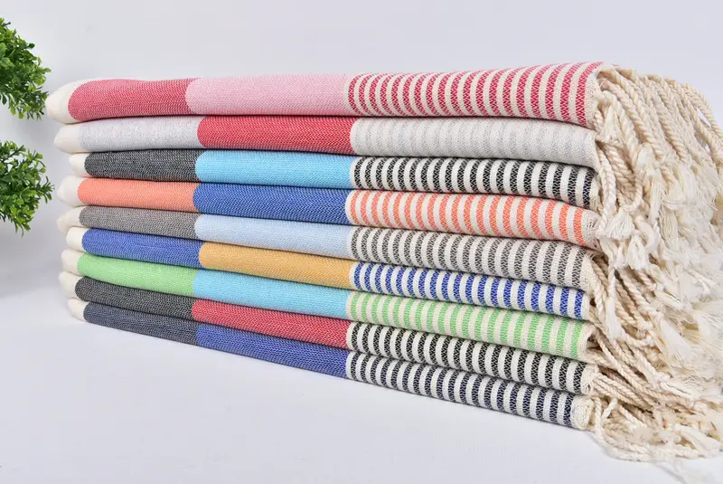 68x40 Cotton Striped Towel, Xmas Gifts, Beach Towel Monogram, Sand-free peshtemal towel for the beach, Turkish towel, Summer Gift, Personalized Gift - 3