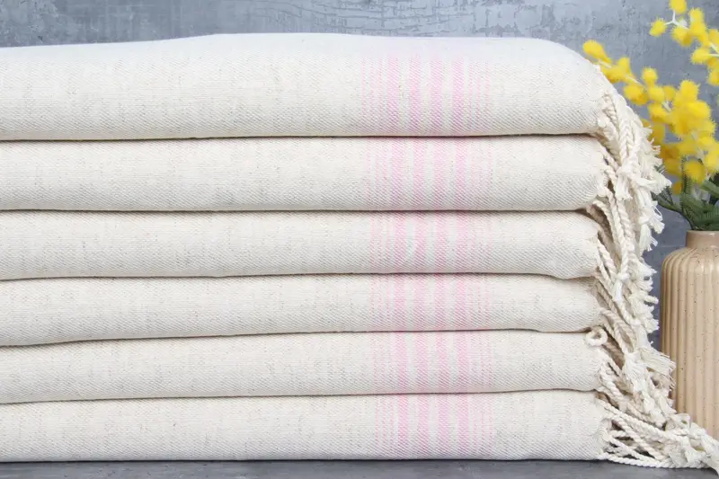 36x18 Linen Striped Towel, Summer Gift, Kitchen Towel, Wedding Hand Made Gift, Bridesmaid Gift, Turkish Tea Towel, Wedding Gift, Christmas Favors - 1