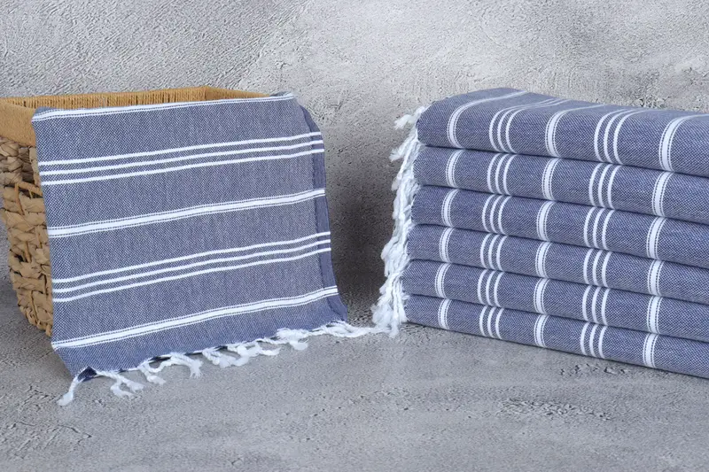 Turkish Tea Towel, Spa Towel, Hand Size Towels, Turkish Towel Hand Towel, Personalized Kitchen Towel, Bridal Shower Gift, 40x24 Cotton Striped Towel - 3