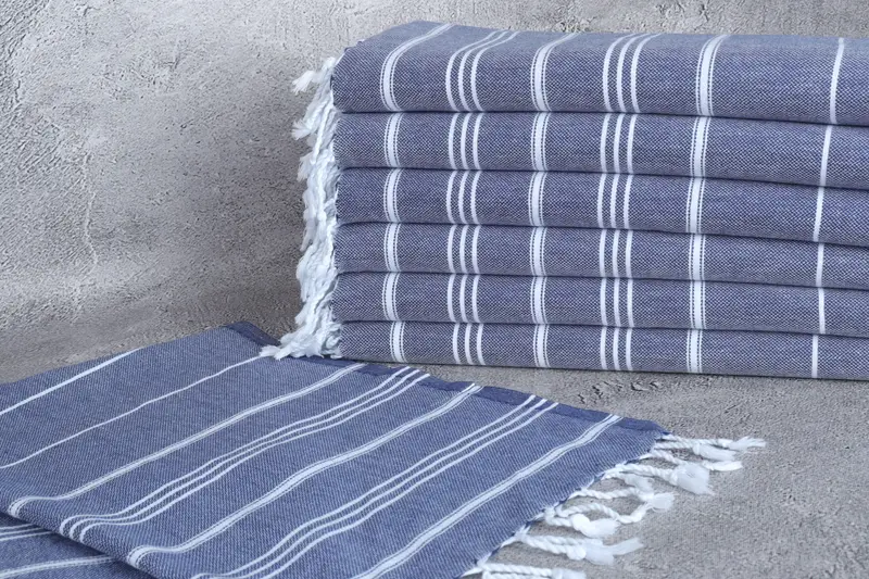 Turkish Tea Towel, Spa Towel, Hand Size Towels, Turkish Towel Hand Towel, Personalized Kitchen Towel, Bridal Shower Gift, 40x24 Cotton Striped Towel - 2