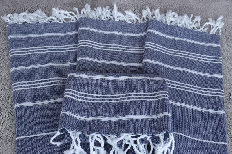 Turkish Tea Towel, Spa Towel, Hand Size Towels, Turkish Towel Hand Towel, Personalized Kitchen Towel, Bridal Shower Gift, 40x24 Cotton Striped Towel - 4