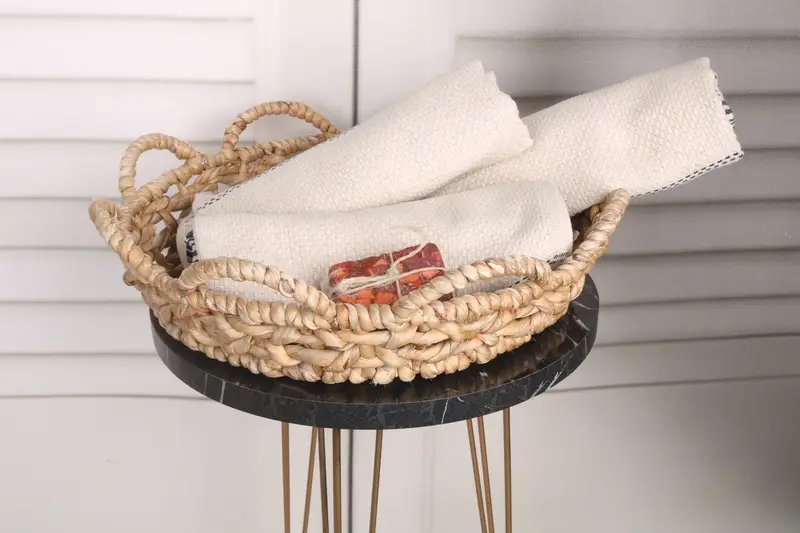 Engagement Gift, 40x20 Linen Striped Towel, Custom Hand Towel, Beach Theme Wedding Gift, Personalized Kitchen Towel, Personalized Hand Towel - 4