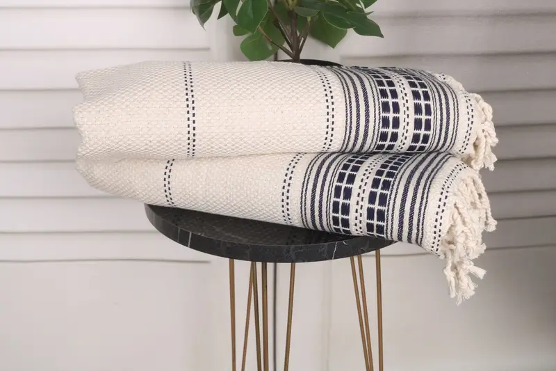 Engagement Gift, 40x20 Linen Striped Towel, Custom Hand Towel, Beach Theme Wedding Gift, Personalized Kitchen Towel, Personalized Hand Towel - 3