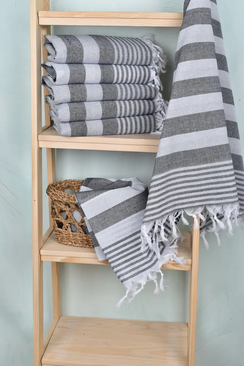 Bachelorette Party Decorations, Personalised Gift, Turkish Towel Beach Towel, Wedding Favors, Bridal Shower Gift, 68x36 Cotton Striped Towel - 6