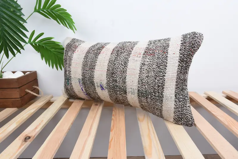 Vintage Kilim Throw Pillow, Luxury Pillow Case, Pillow for Couch, Wholesale Pillow Cover, Pillow, Pillow for Sofa, 12x24 White Pillow Sham - 5