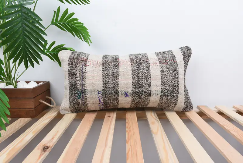 Vintage Kilim Throw Pillow, Luxury Pillow Case, Pillow for Couch, Wholesale Pillow Cover, Pillow, Pillow for Sofa, 12x24 White Pillow Sham - 1