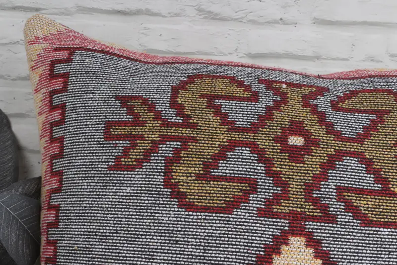 Oriental Pillow, Handmade Kilim Cushion, Cushion Cover, Vintage Kilim Pillow, 28x28 Beige Cushion Cover, Kilim Pillow Cover - 2