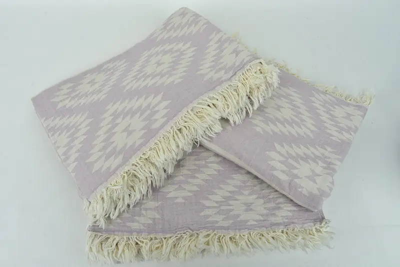 84x56 Cotton Kilim Towel, Turkish Blanket Queen, Throw Blanket, Best Friend Gift, Monogram Blanket, Turkish Beach Blanket, Bridal Shower Gift - 7