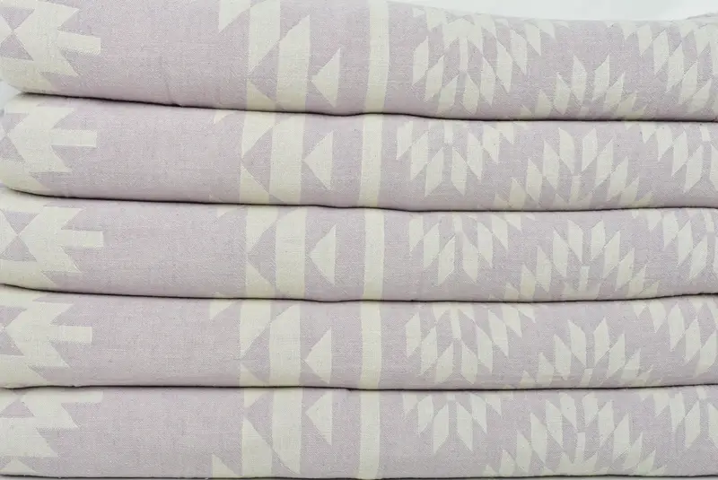 84x56 Cotton Kilim Towel, Turkish Blanket Queen, Throw Blanket, Best Friend Gift, Monogram Blanket, Turkish Beach Blanket, Bridal Shower Gift - 3