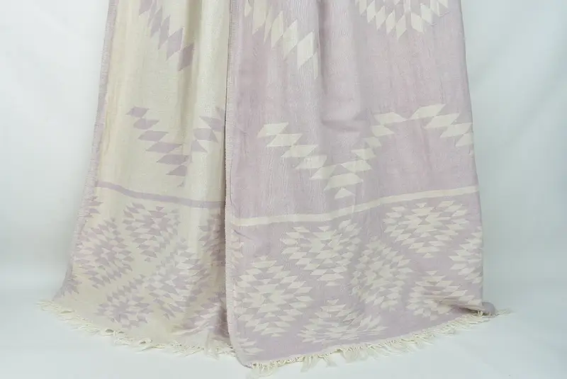 84x56 Cotton Kilim Towel, Turkish Blanket Queen, Throw Blanket, Best Friend Gift, Monogram Blanket, Turkish Beach Blanket, Bridal Shower Gift - 8