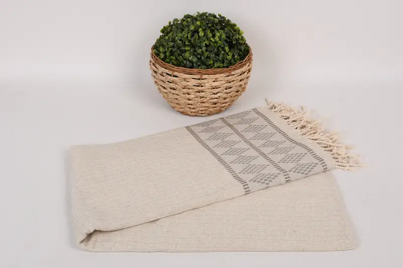 Cotton towel, Custom Beach Towel, Custom Turkish Towel, 70x36 Linen Kilim Design Towel, Personalized Turkish Towel, Yoga Towel, Bridal Gifts - 4